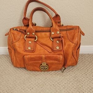 Francesco Biasia Orange Satchel